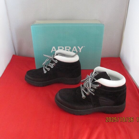 Array Mazie Lace-Up Round Toe Ankle Boots $110 - US Size 6 - Black - 1399 - Picture 2 of 11